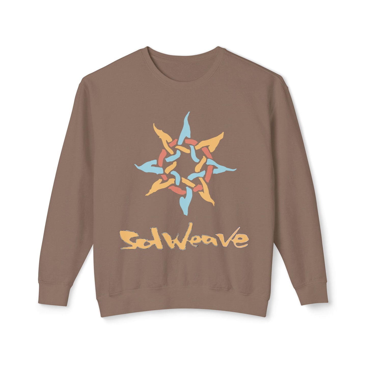 SolWeave Woven Sun Crewneck - Radiate Your Inner Light