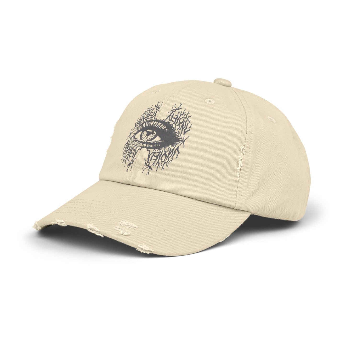 SolWeave "Anxiety Eye" Distressed Cap - Wear Your Awareness