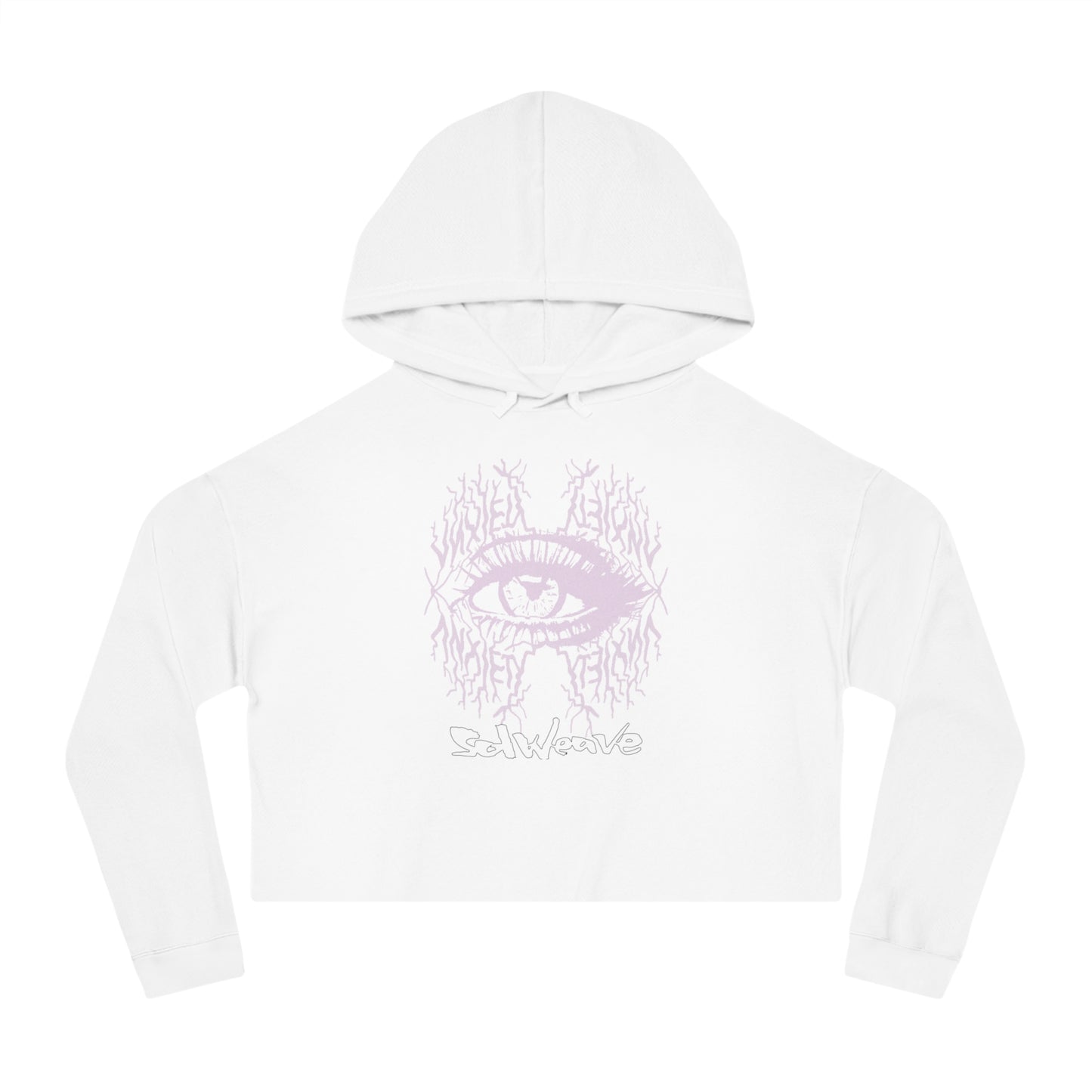 SolWeave Anxiety Eye Crop Hoodie - Embrace Your Truth