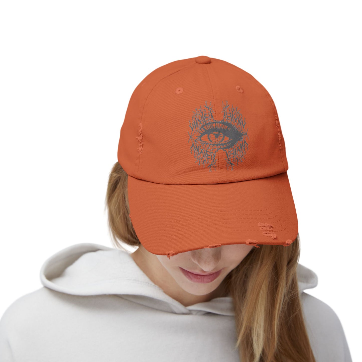 SolWeave "Anxiety Eye" Distressed Cap - Wear Your Awareness