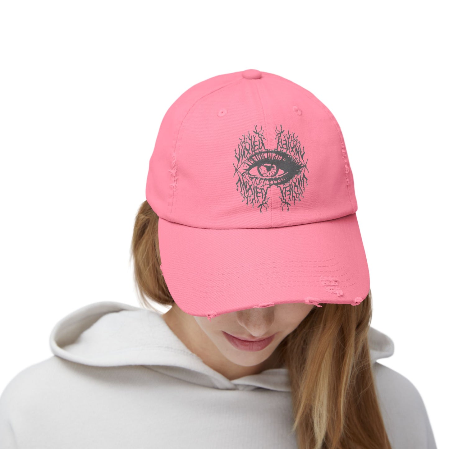 SolWeave "Anxiety Eye" Distressed Cap - Wear Your Awareness