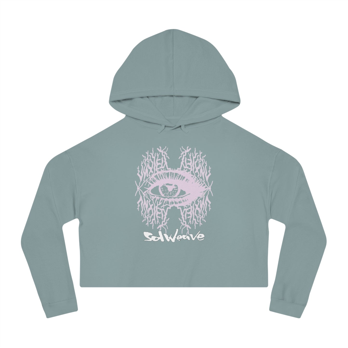 SolWeave Anxiety Eye Crop Hoodie - Embrace Your Truth